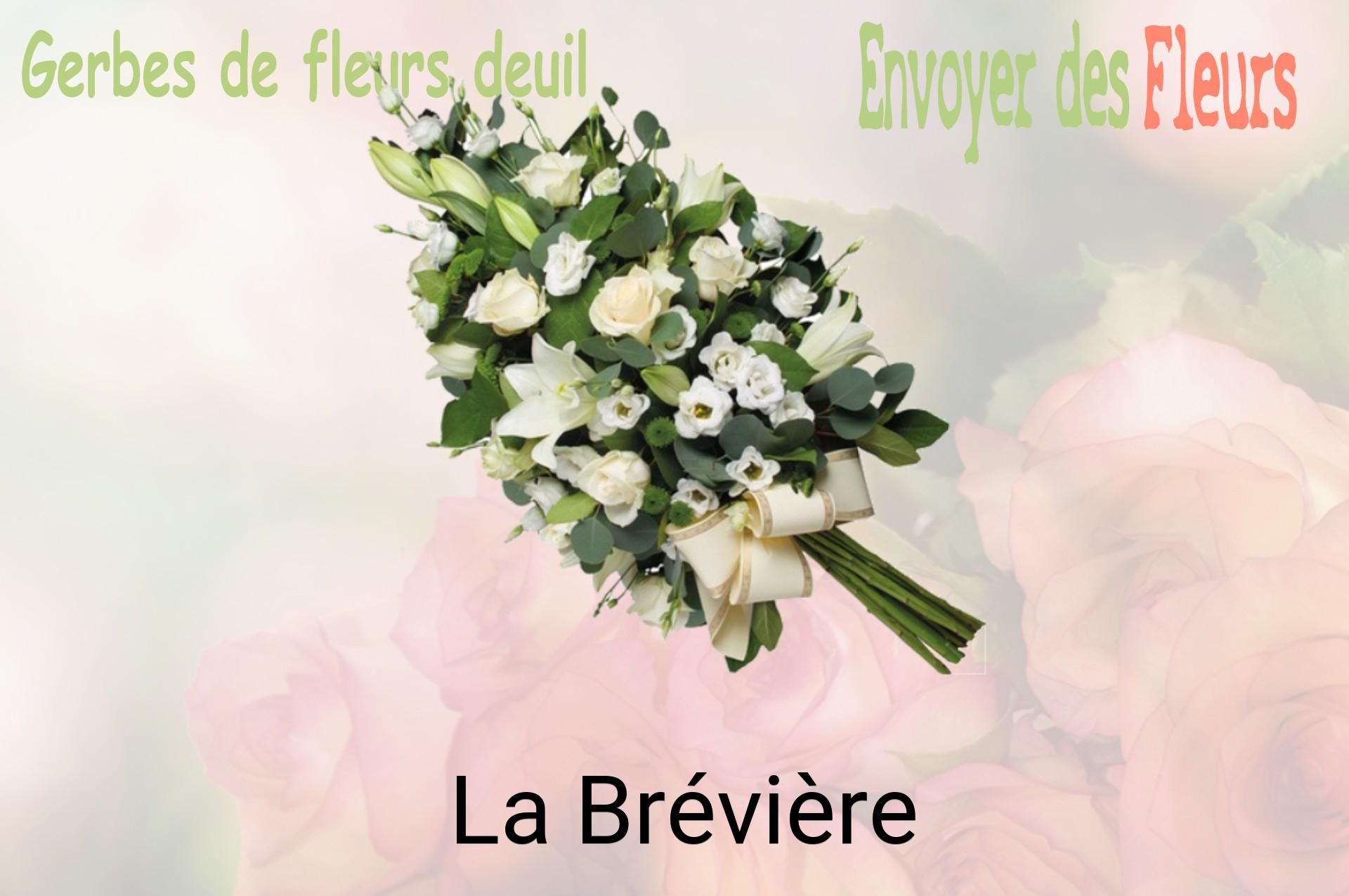 Gerbe de fleurs de deuil livrée à La Brévière